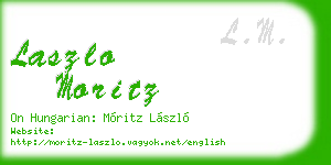 laszlo moritz business card